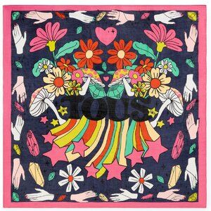 Blue modal TOUS Magic Flowers Scarf